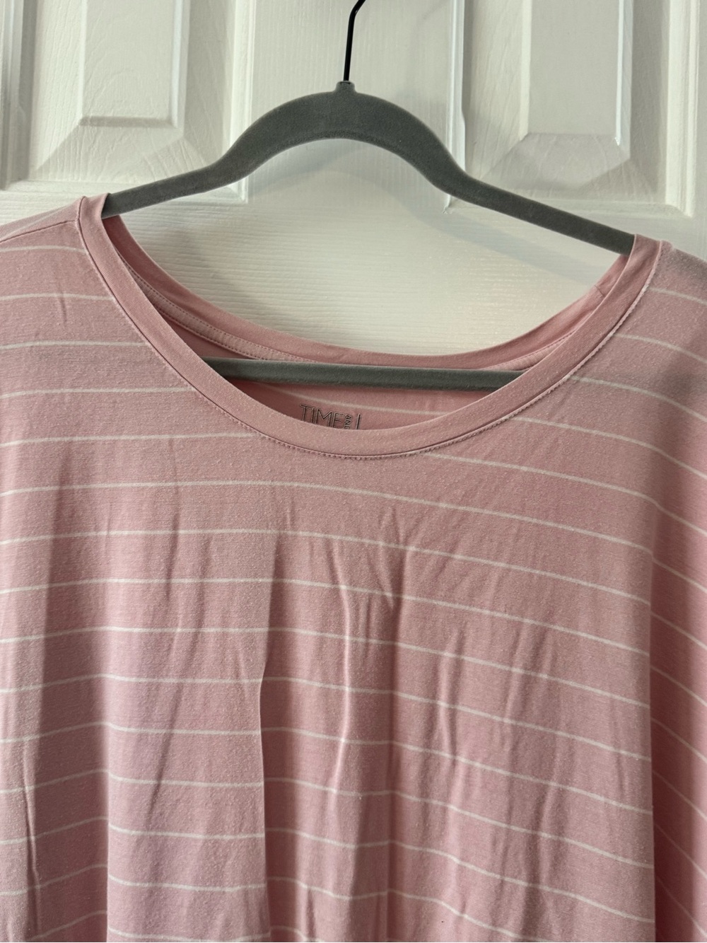 ✨5/$12 Time and Tru Light Pink Striped Scoop Neck tunic style Tee plus Xxxl (22) - Picture 5 of 10